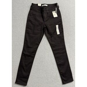 Levi's Signature Jeans Womens 4M 27/30 Black Mid Rise Skinny Super Stretch NWT